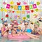 Summer Party Decorations, Beach Party Decor Includes Hello Summer Banner Beach Hanging Swirls and Garland, Summer Decorations for Office Classroom, Pool Decorations